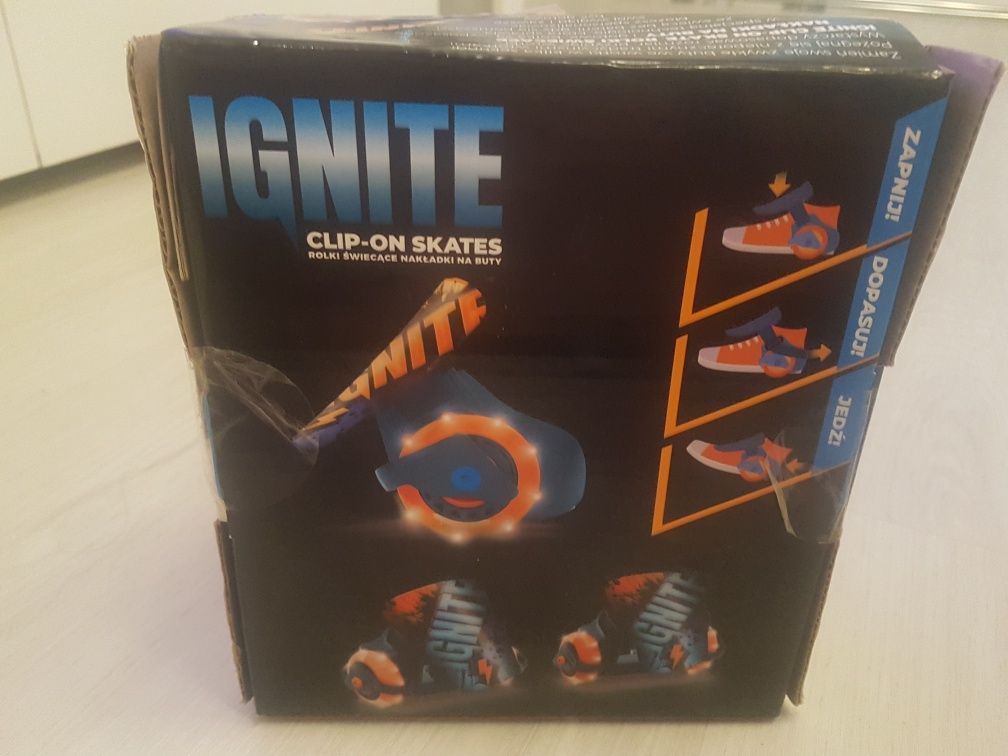 Wrotki na buty ogniste clip-on skates