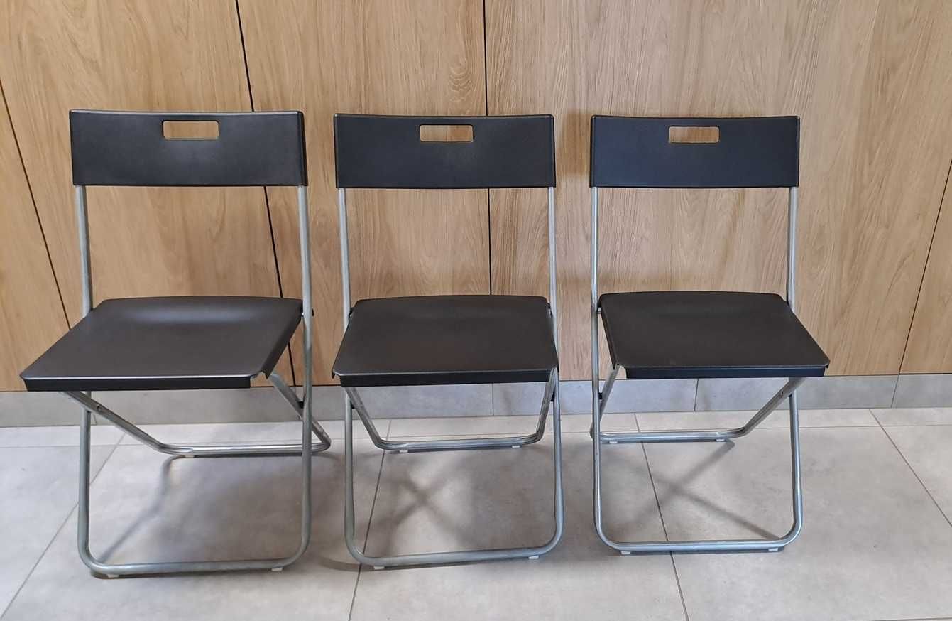 Ikea GUNDE Krzesło składane, czarne