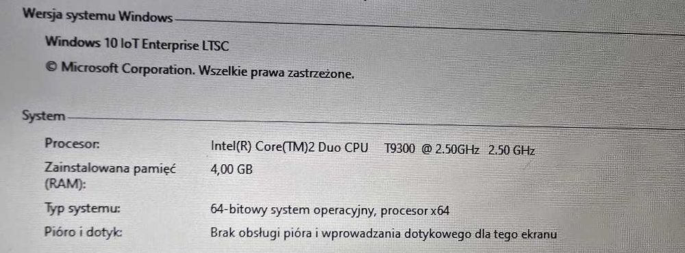 Lenovo ThinkPad T61 T9300 SSD240 Windows 10 LTSC