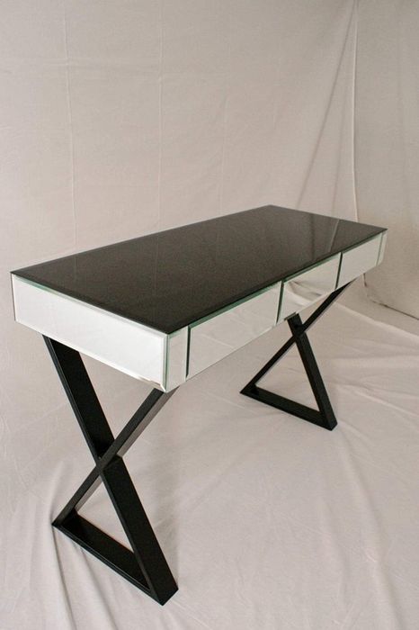 Toaletka szkalna, toaletka z lustra, czarna, biala glamour, OKAZJA!!!