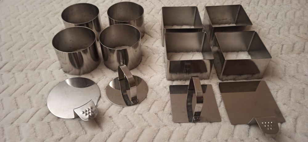 Foremki do potraw, ciast itd 8szt stal nierdzewna