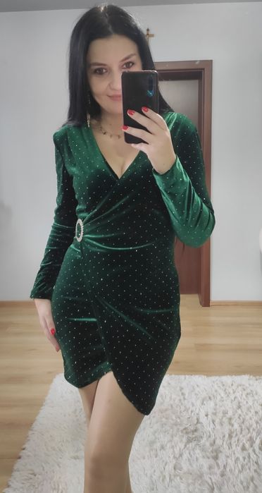 Sukienka welur święta wigilia sylwester Andrzejki