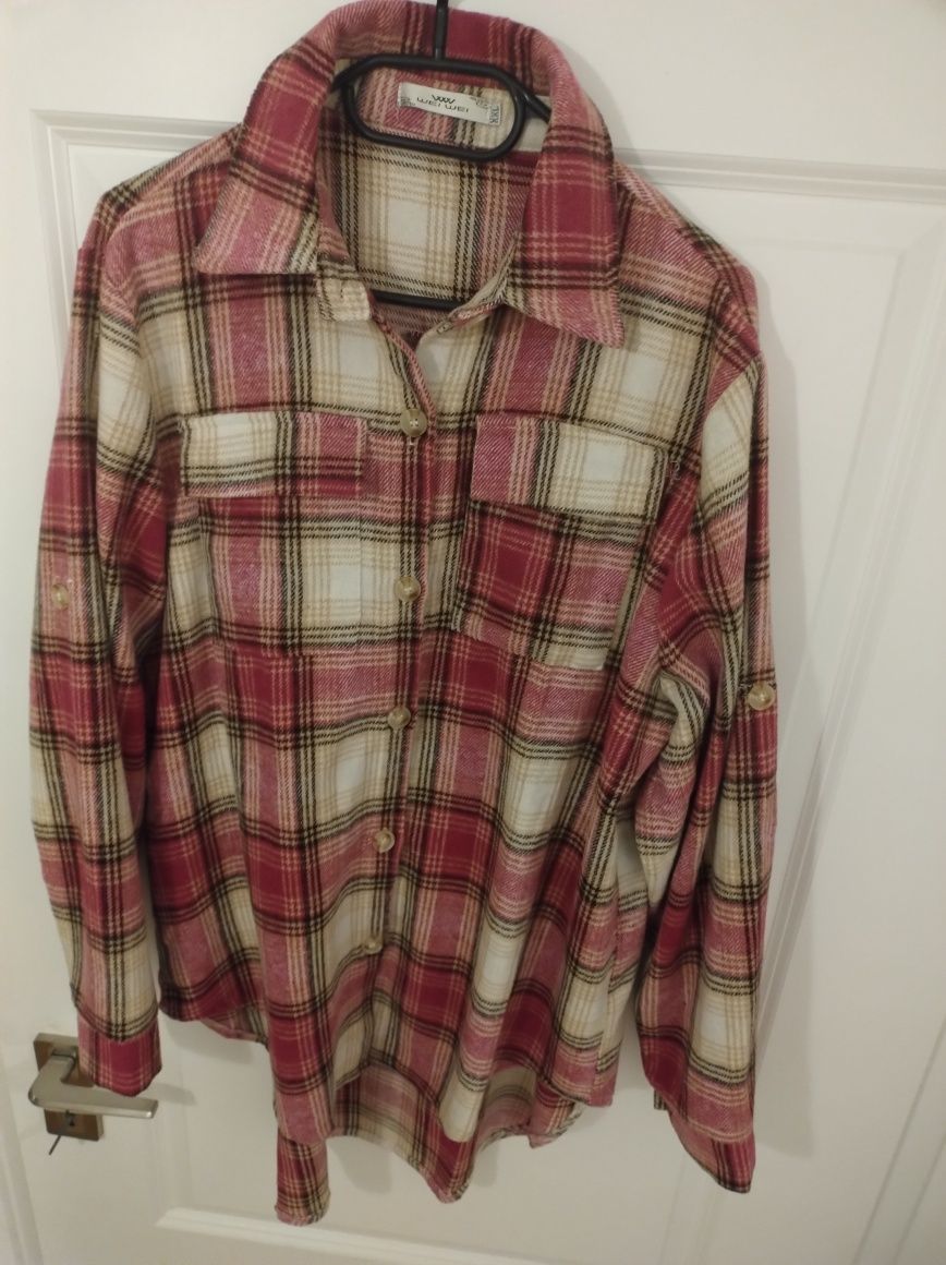 Koszula flanelowa w kratkę damska r. XXL