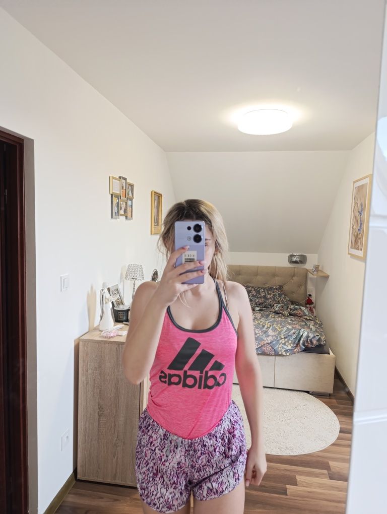 Podkoszulek top bokserka adidas sport siłownia fitness biegi s m