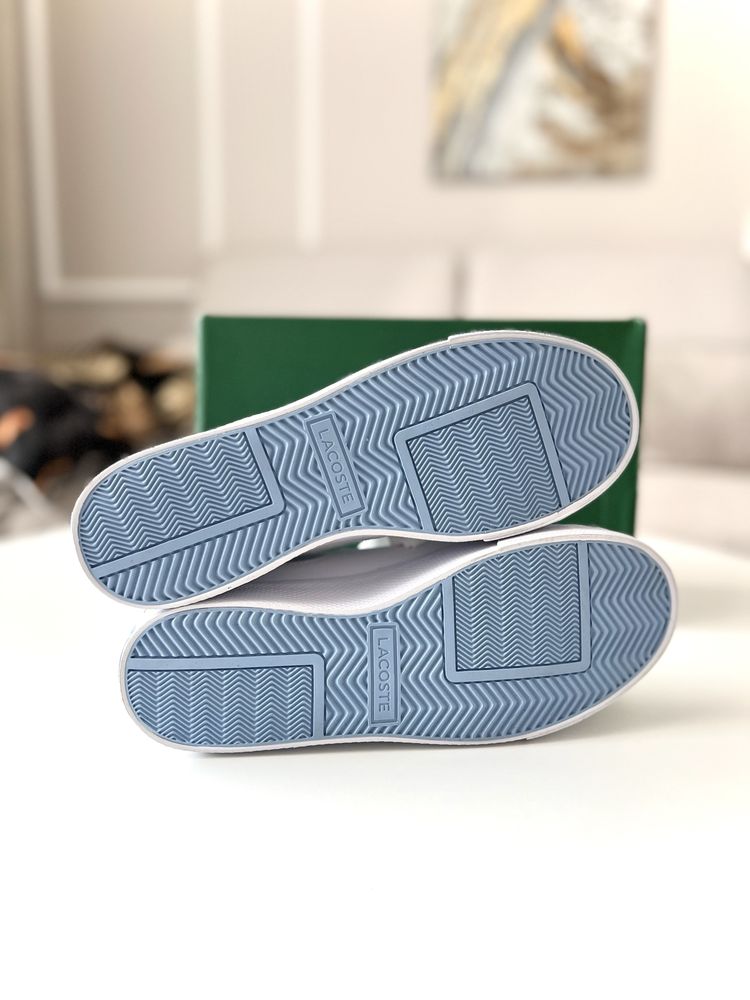 Białe buty sneakersy skórzane Lacoste Ziane Platform 40,5