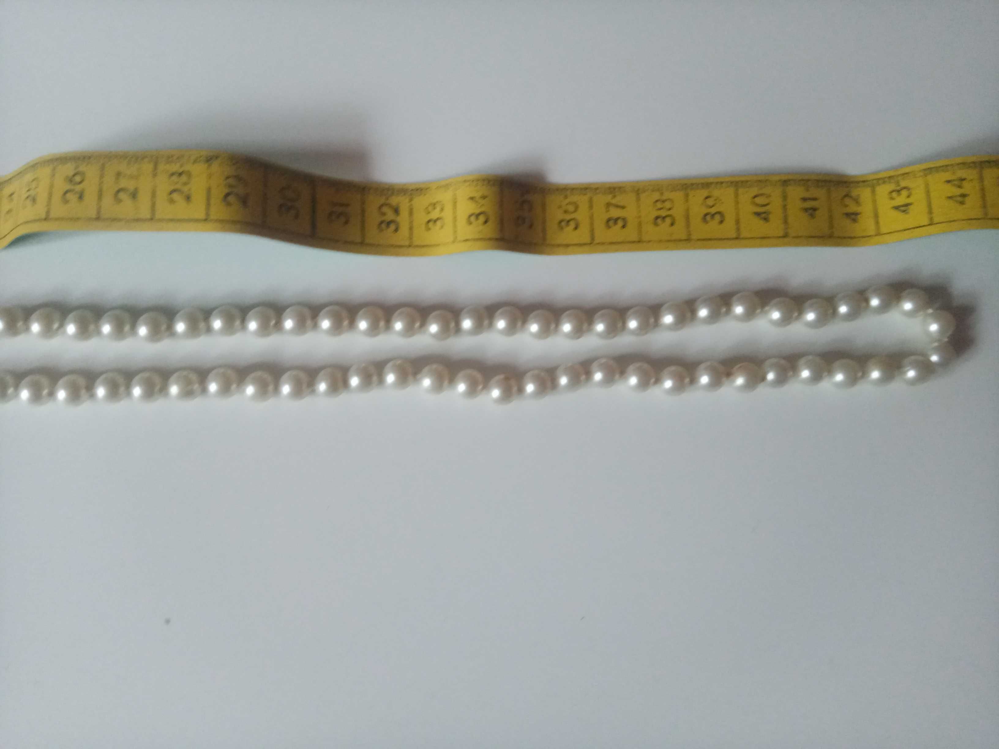 Naszyjnik z pereł długość 40 cm
