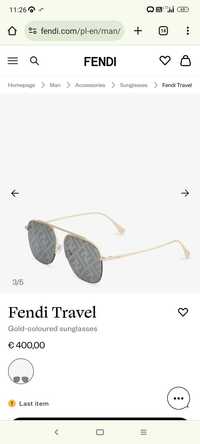 Okulary przeciwsłoneczne Fendi Travel Gold