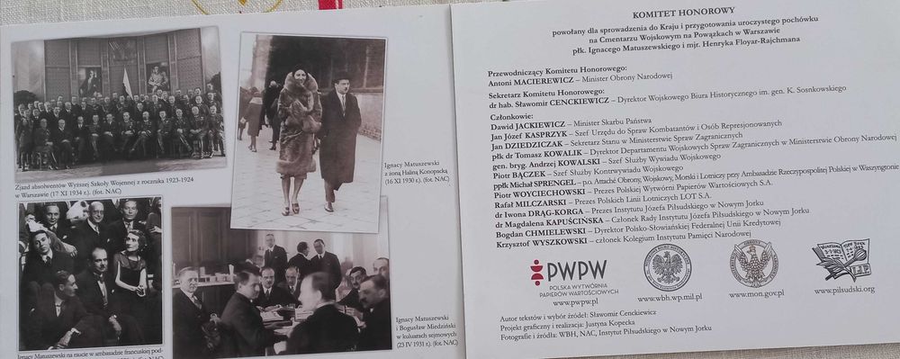 Banknot testowy PWPW Ignacy Matuszewski