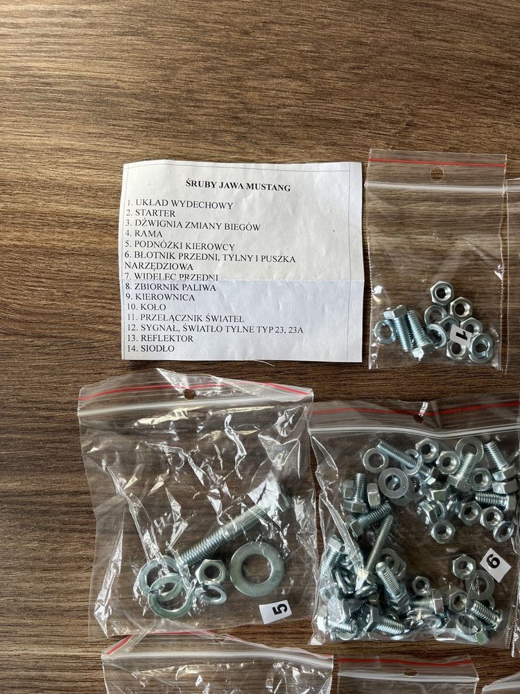 NOWY komplet śrub śruby OCYNKOWANE JAWA 50 TYP 23 mustang jawka