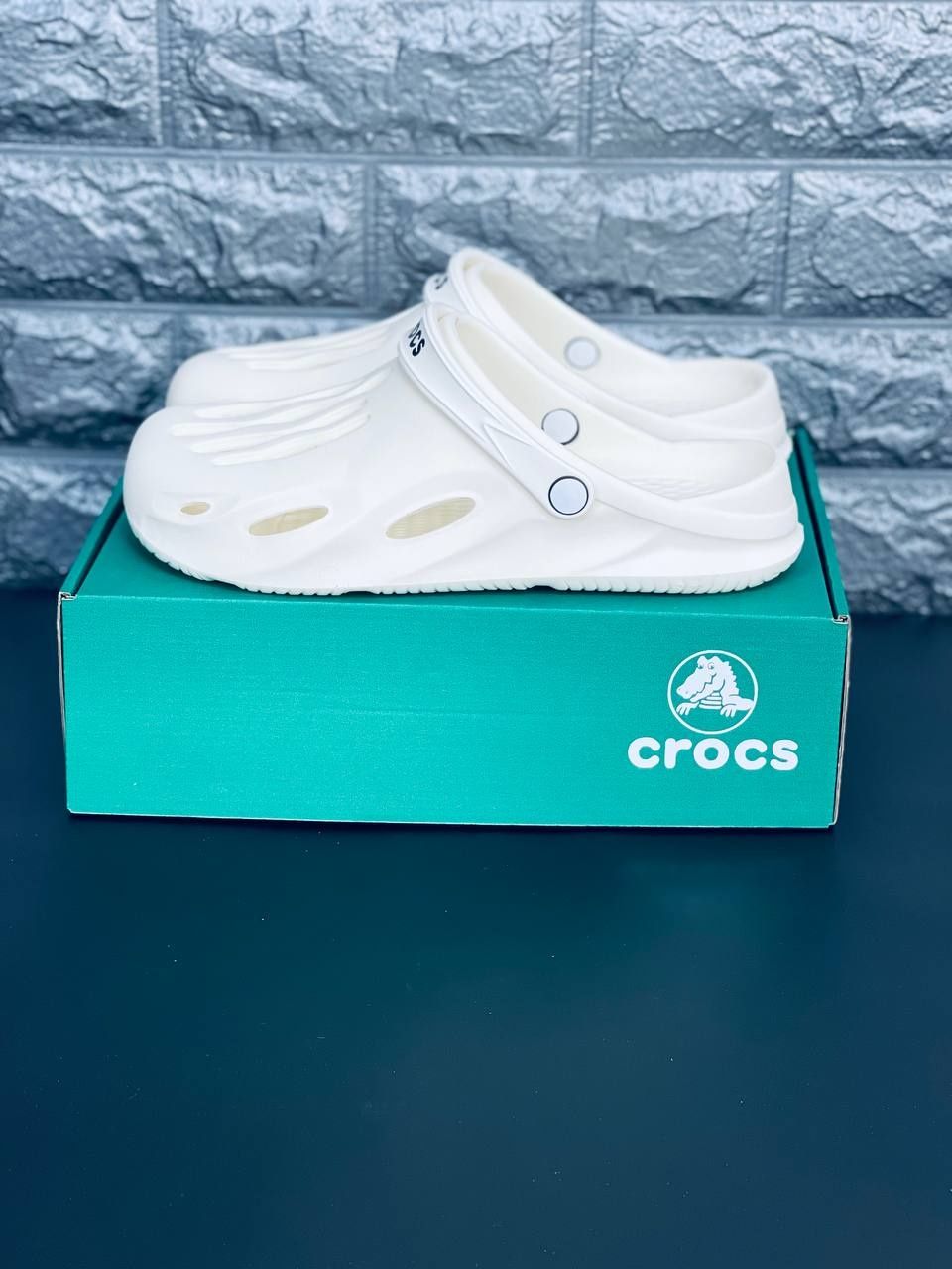 МУЖСКИЕ кроксы Crocs шлёпанцы белого цвета Крокс 39-45