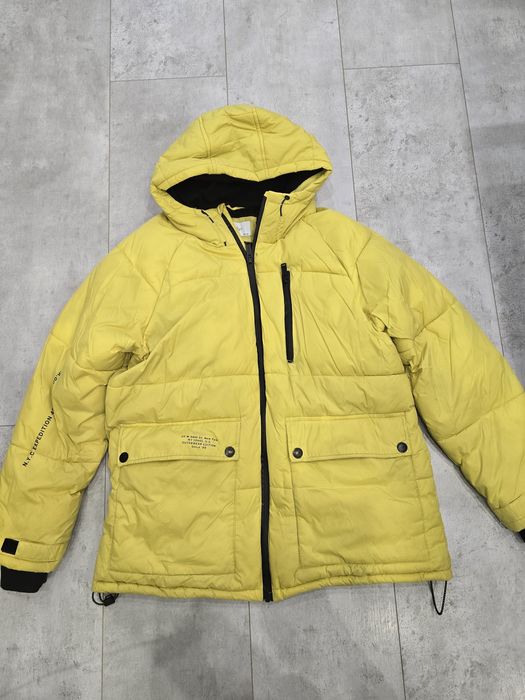 Reserved 164 zimowa kurtka chłopięca żółta