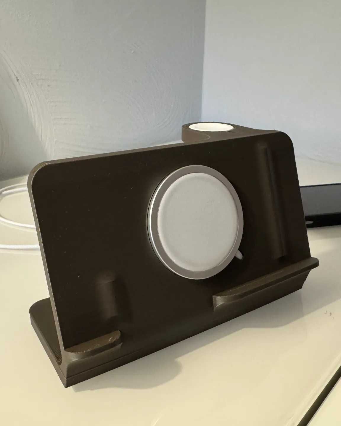 Minimalistyczny Stojak na Telefon Zegarek IPhone & Apple Watch Stand