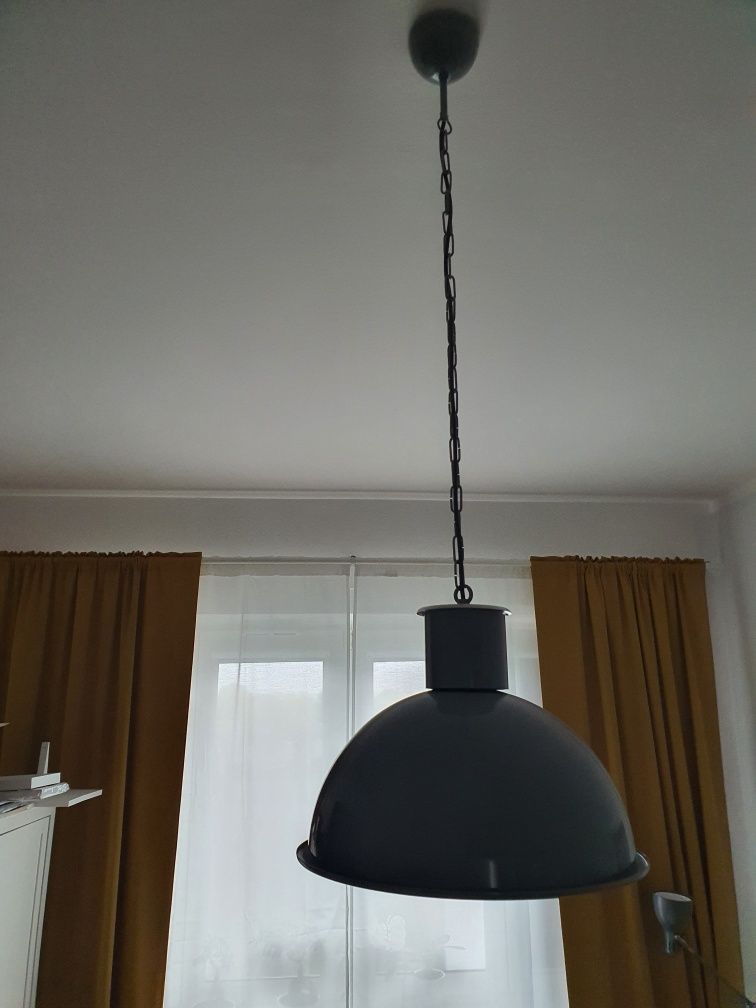 Lampa sufitowa szara metalowa