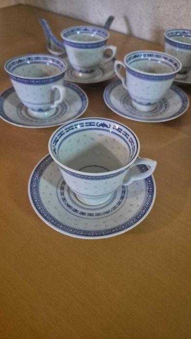 Conjunto de chá 6 pessoas - Louça Chinesa - Bago de arroz