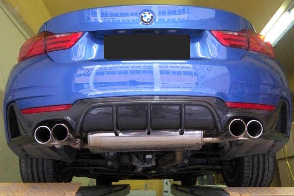 Накладка диффузор заднего бампера карбон BMW F32 F33 F36 М Performance