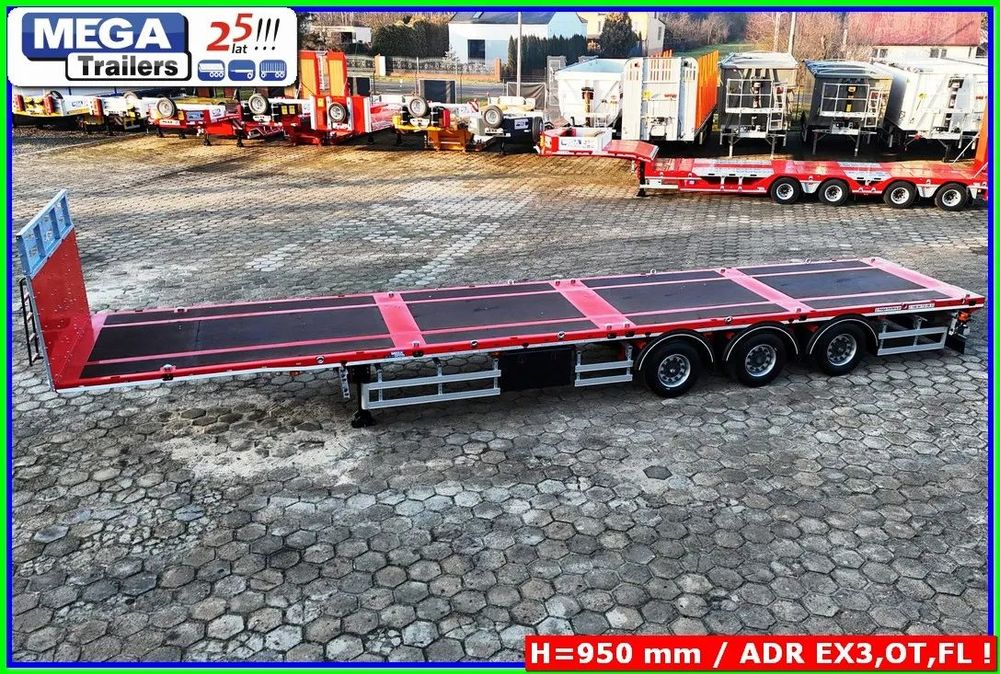 Kontenerowa / budowlana 13.60 m, h=950 mm, full ADR EX3, OT, FL UNIWERSALNA !!!  Leasing GOTOWEJ platformy kontenery ADR EX3, osie BPW 19,5 H=950 mm !!