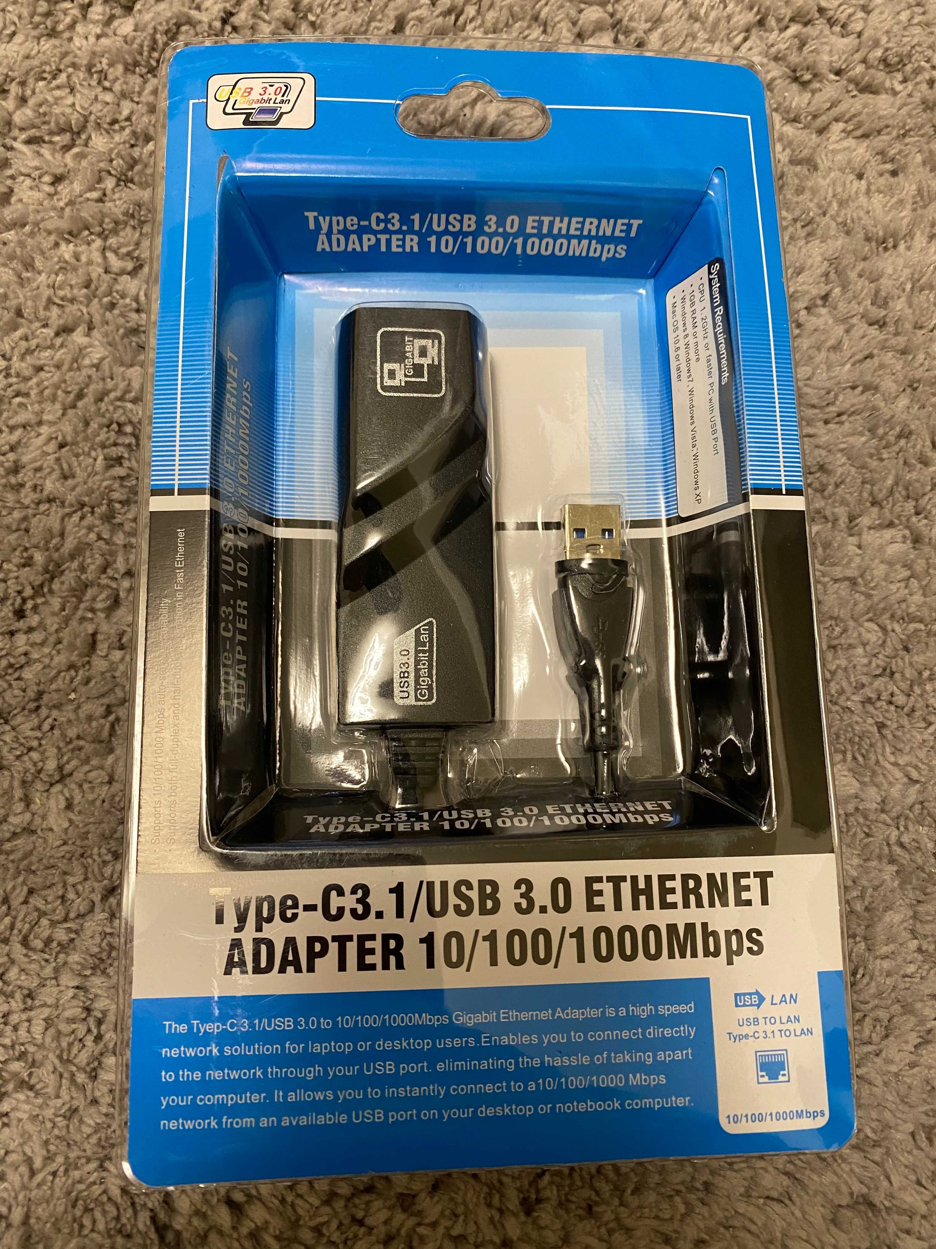 Гігабітний USB LAN RJ45 адаптер  перехідник USB 3.0 - Ethernet