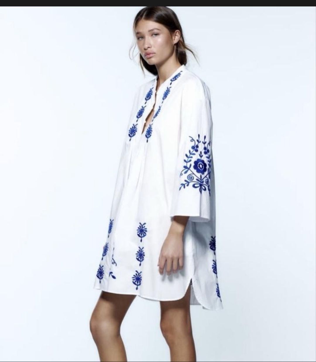 Платье Zara  с вышивкой