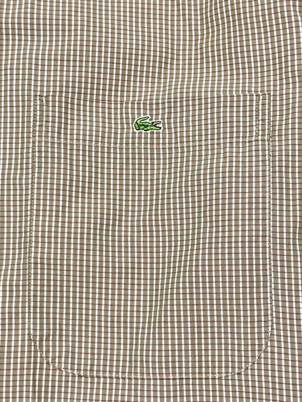 Lacoste Koszula Męska w Krateczke Logowana na Piersi r. 41 / L