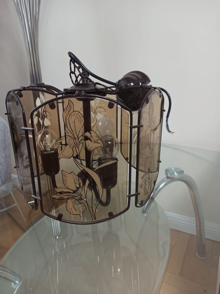 Lampa vintage 33x30cm + 3 żarówki