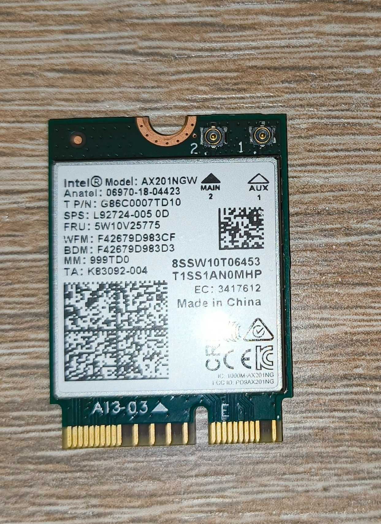 Wi-Fi адаптер Intel AX201 (AX201NGW)
