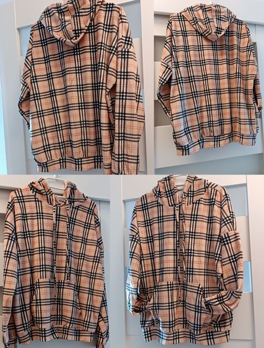 Zestaw 3 cz. krata uni na S M L xl łegi koszula + bluza komplet dres o