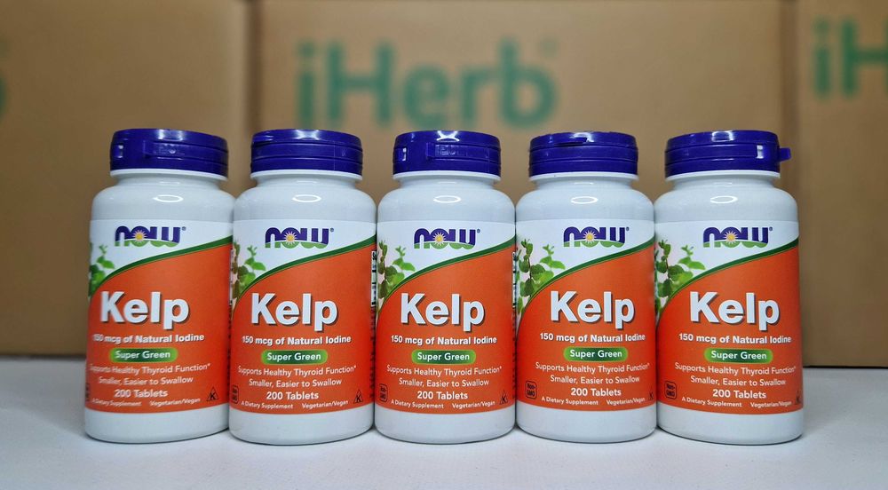 Kelp, йод з бурих водоростей, NOW Foods. 150 мгк, 200 таблеток