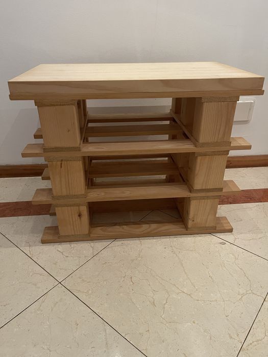 Mesa centro em madeira  natural