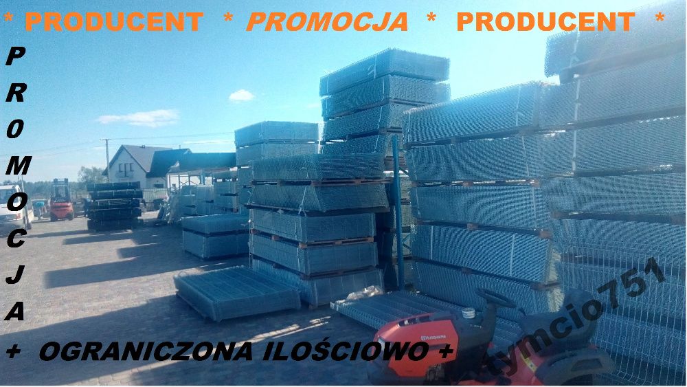 Ogrodzenie Tymczasowe Budowlane KOMPLET panel/stopa/obejma PRODUCENT