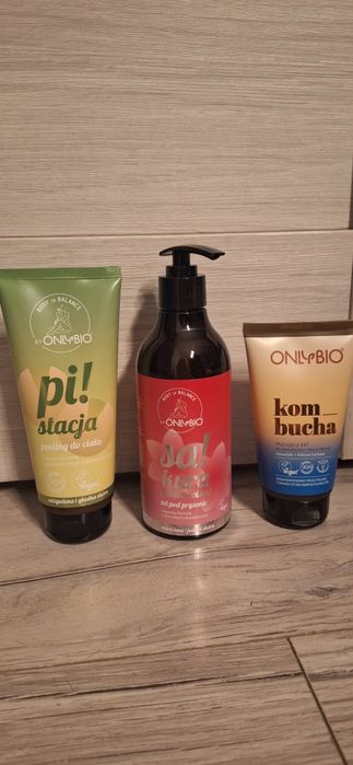 Zestaw kosmetyków onlybio żel p/p peeling do ciała żel do twarzy