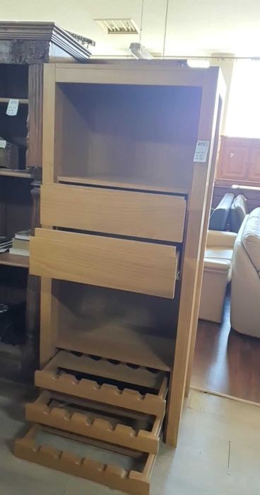 Słupek witryna na wino lite drewno dębowy solidny masywny FV DOWÓZ