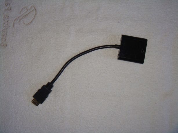 Adaptador Conversor HDMI-VGA Áudio (HDMI para VGA  - Fêmea-Macho)