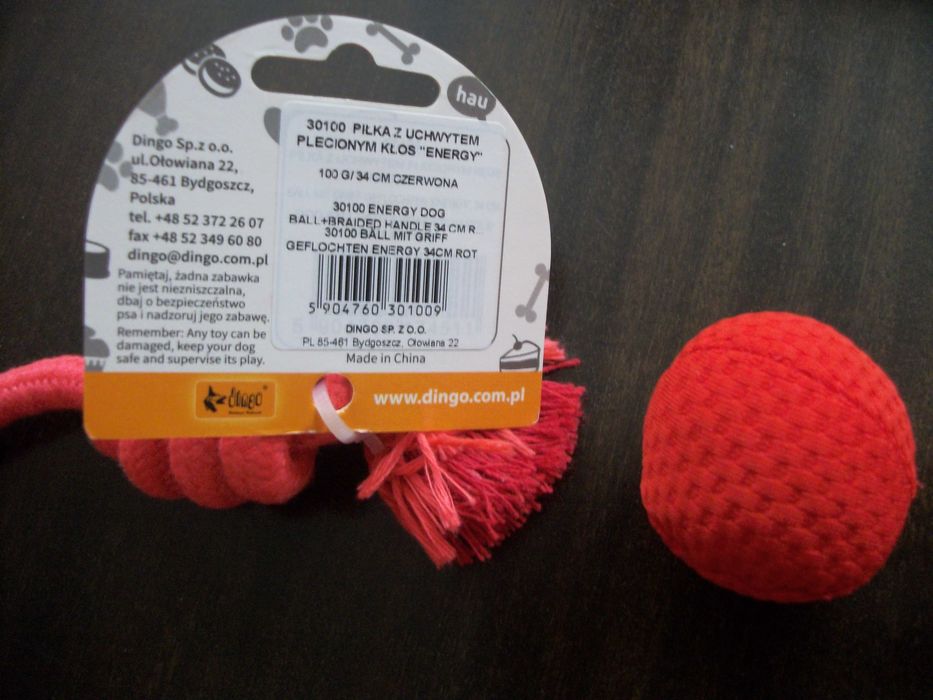dingo piłka z uchwytem plecionym kłos Energy plus piłka