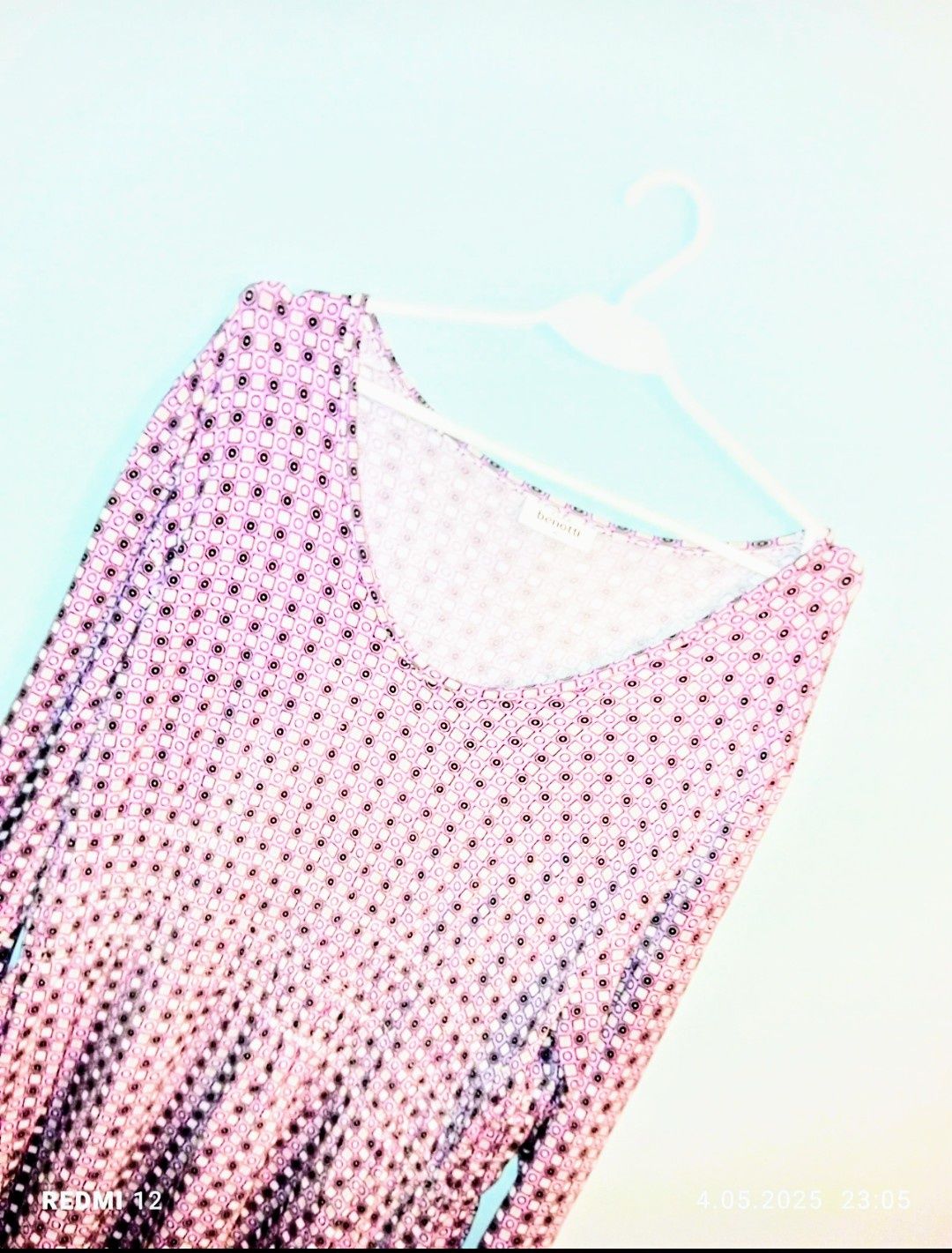 Tunika MIDI w stylu vintage