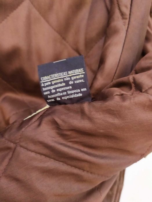 Blusão/Parka pele genuina tam. XXL, cor camel