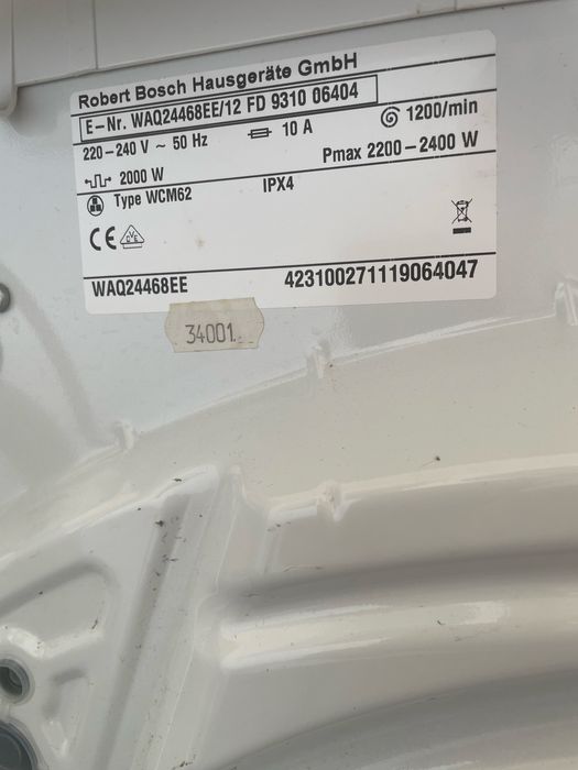 Peças maquina lavar Bosch