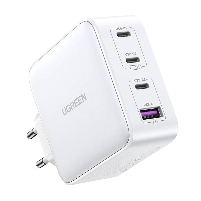 Ładowarka sieciowa UGREEN 3xUSB-C, USB-A 3.0, PD3.0, QC4.0, GaN, 100W
