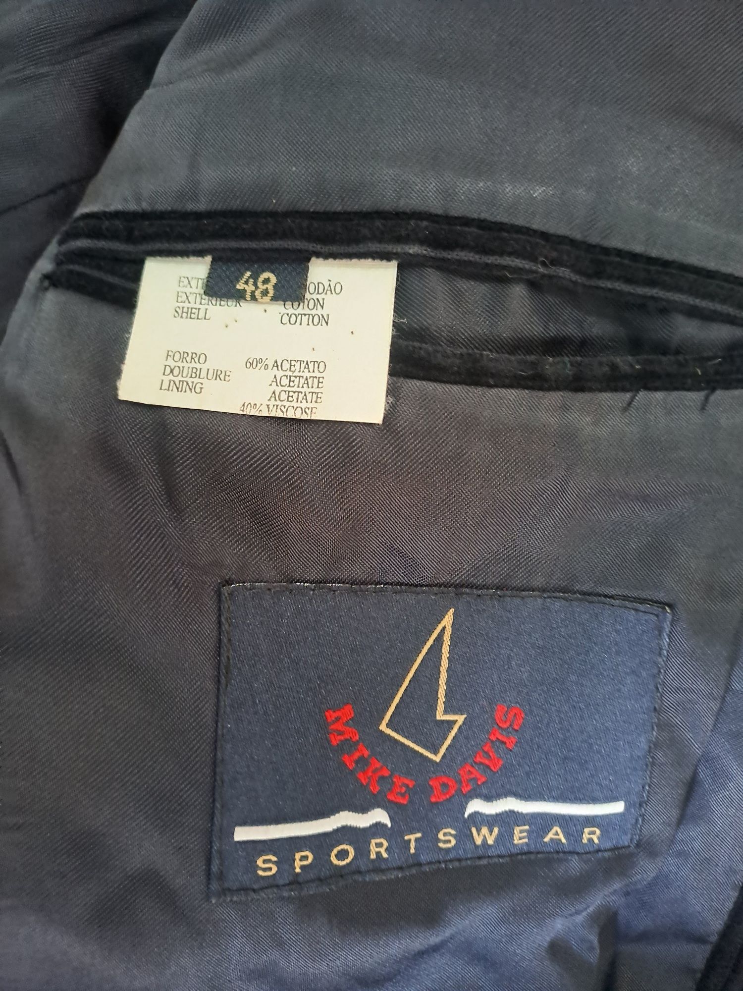 Blazer azul Marinho bombazine Mike Davis T.48