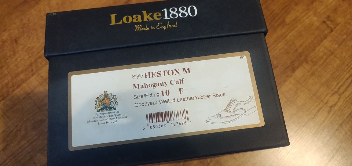 Buty Loake Heston M Mahogany Calf - rozm. 10 F