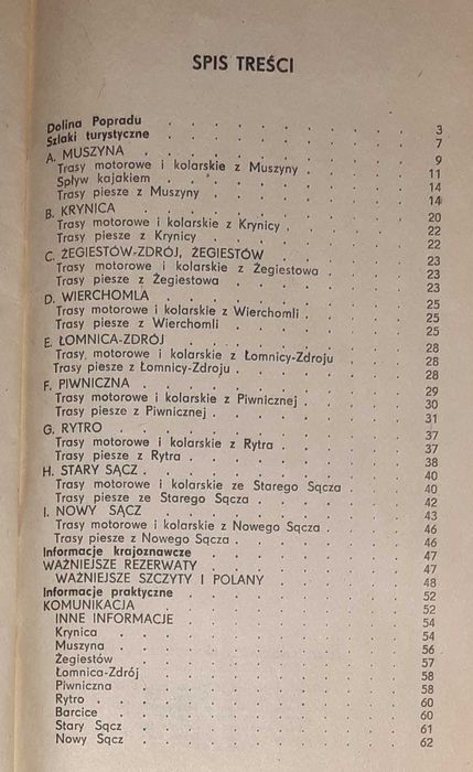 Dolina Popradu - szlaki turystyczne, Adam Czarnowski 1982