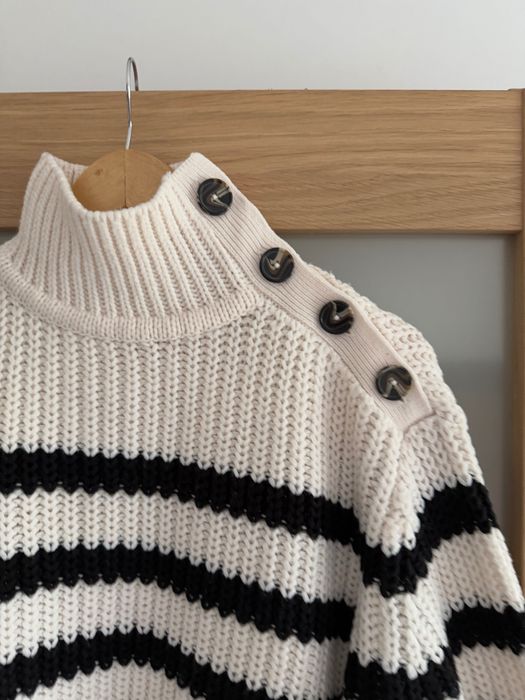 Zara sweter w paski pasiak oversize