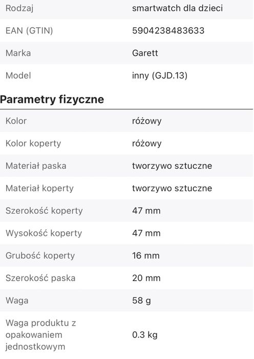 MEGA CENA! Smartwatch dziecięcy Garett Kids Life Max 4G RT różowy