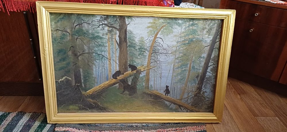 Утро в сосновом лесу.