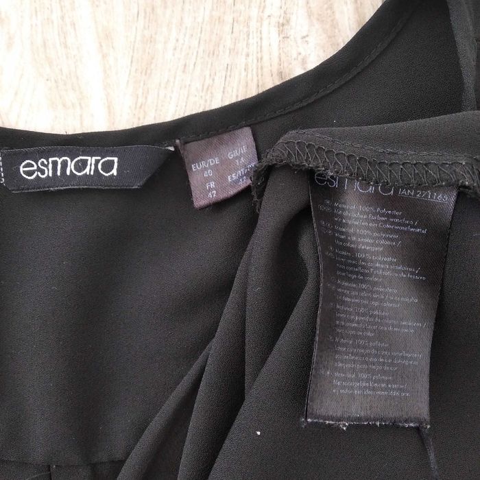 Bluzka koszulowa czarna mgiełka koszula oversize casual S 36 M 38 L 40