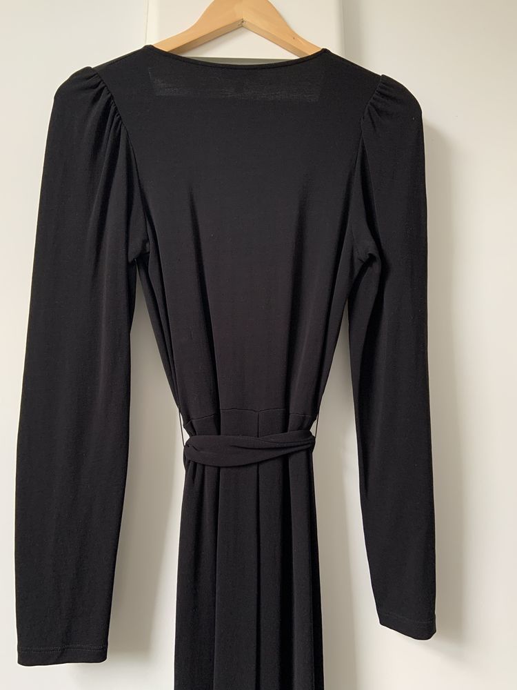 Sukienka czarna maxi długa Massimo Dutti rozmiar XS