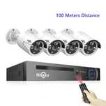 KIT Vigilância POE • 4 Câmaras 5MP NVR  • Visão Noturna • QUAD HD