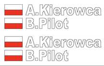 Nazwiska na szybe rajdowe rsmp kjs wsmp sparco omp recaro sabelt