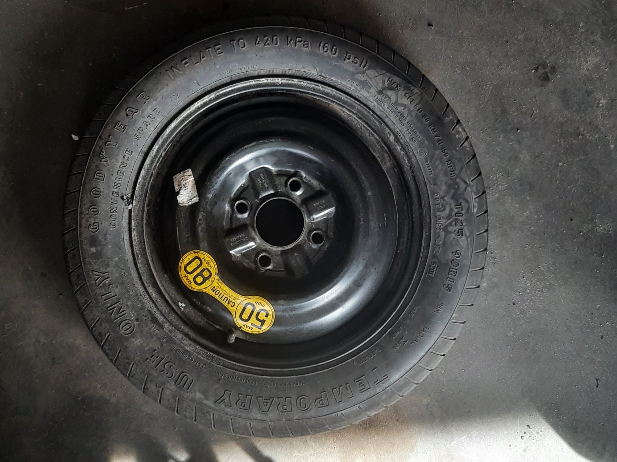 Koło dojazdowe Goodyear T125/90R15 96M 4x114,3 ET 40