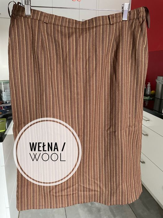 Brązowa wełniana spódnica 44/46
