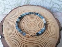 Handmade Bransoletka kamienie naturalne KIANIT_HEMATYT
